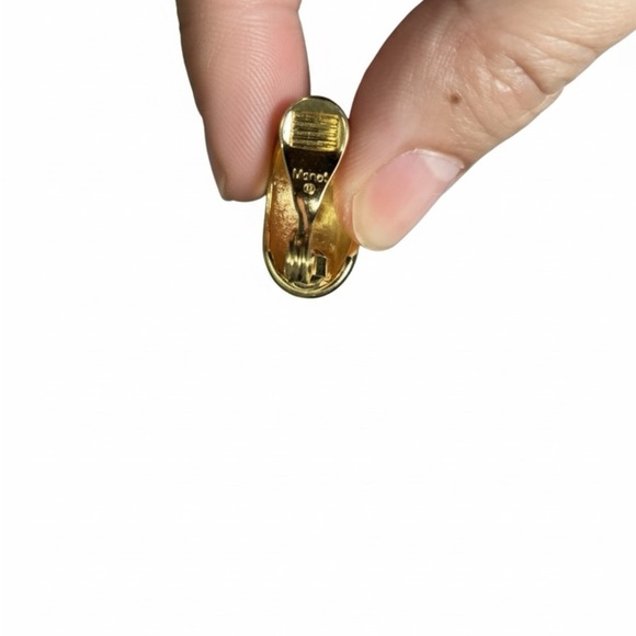 3/$25 Monet Gold Textured Earrings - Picture 4 of 4